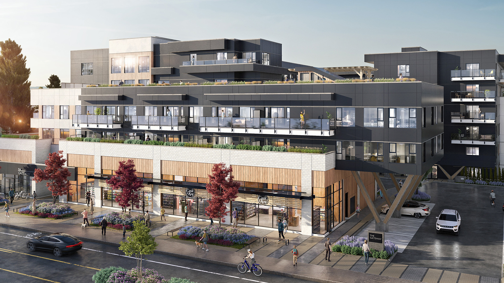 The Gateway at 858 Esquimalt full building hero rendering